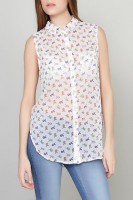 Blusa Blanca Semitransparente
