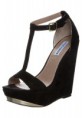 Zapatos cuña negro